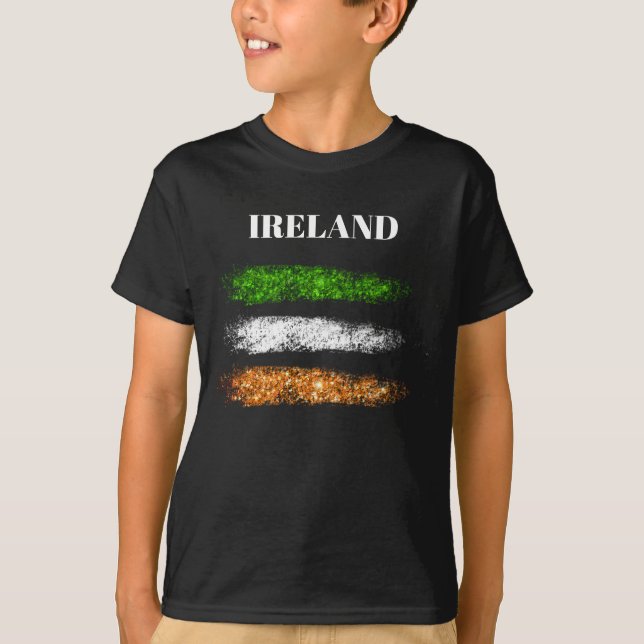 *~* IRLANDA IRLANDA Sencilla Abstracta Camiseta co (Anverso)