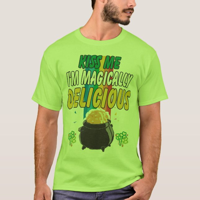 Irlandés - béseme que soy mágico camiseta (Anverso)