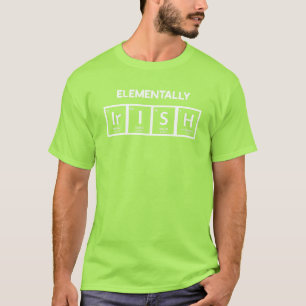 Irlandés elemental en la camiseta de Lime Green Te