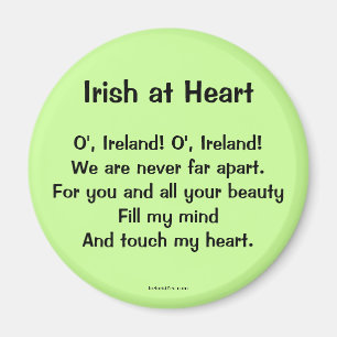 Irlandés en el imán del proverbio del corazón