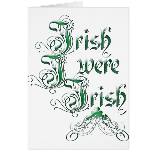 Irlandés fui irlandés (Frente)