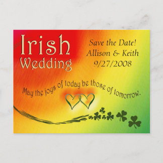 Irlandés Guardar la tarjeta postal del Boda de fec