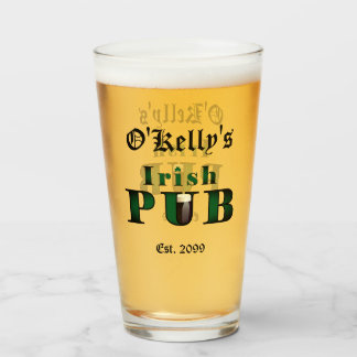 Irlandés Pub Bar Tavern Beer Pint Glasses