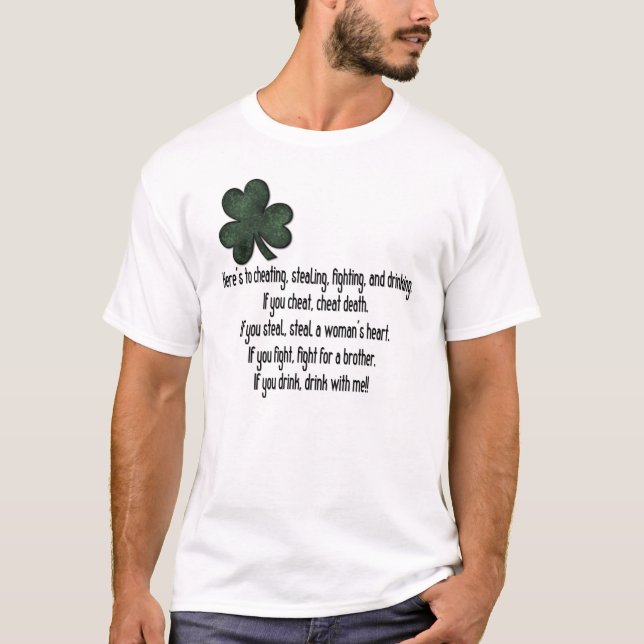 Irlandés que bebe diciendo 1 - camiseta (Anverso)