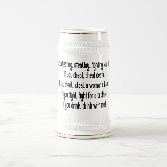 Irlandés que bebe diciendo Stein/la taza (Centro)