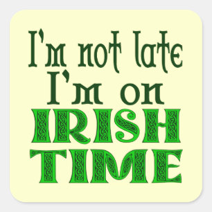 Irlandés Time Funny Dice Pegatina