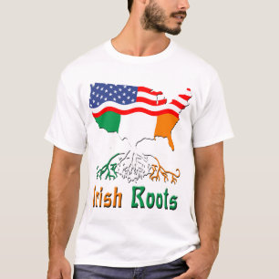 Irlandeses norteamericanos con raíces en camiseta