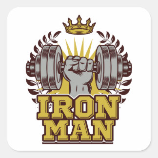 Iron Man Fitness Bodybuilder Pegatina