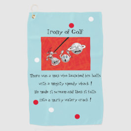 Ironía de la toalla de golf