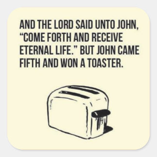 Irónico pegatina cristiano de salvación