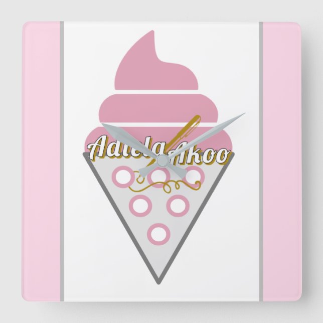 Irresistible reloj de pared de helados por Adiela  (Anverso)