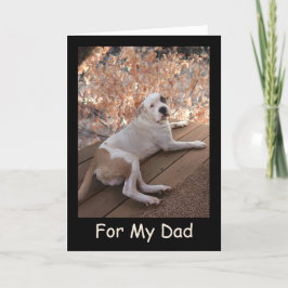 Irresistible tarjeta del día del padre del perro d