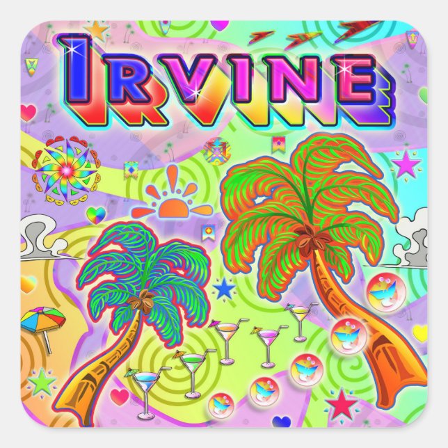 Irvine Vacation Target Pegatina (Anverso)