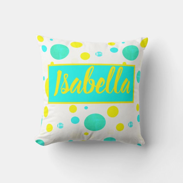 Isabella Tropical Añadir tu nombre almohada (Anverso)