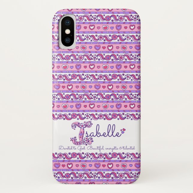 Isabelle I nombre en monograma que significa funda (Reverso)