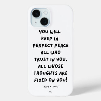 Isaiah 26:3 Funda del Iphone 15