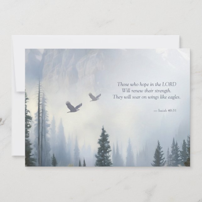 Isaiah 40:31 Eagles Wings Scripture Note Card (Anverso)