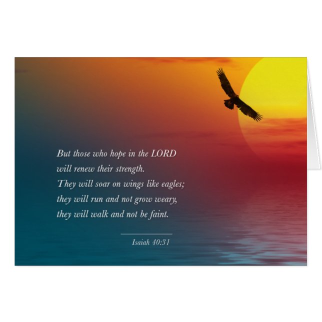 Isaiah 40:31Bible Verse Greeting Card Editable (Anverso (Horizontal))