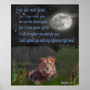 Isaiah 41: 10 cristianos posters