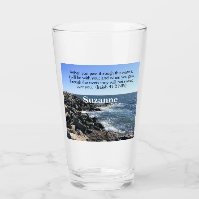 Isaiah 43:2 Estaré contigo Foto de Ocean (Anverso)
