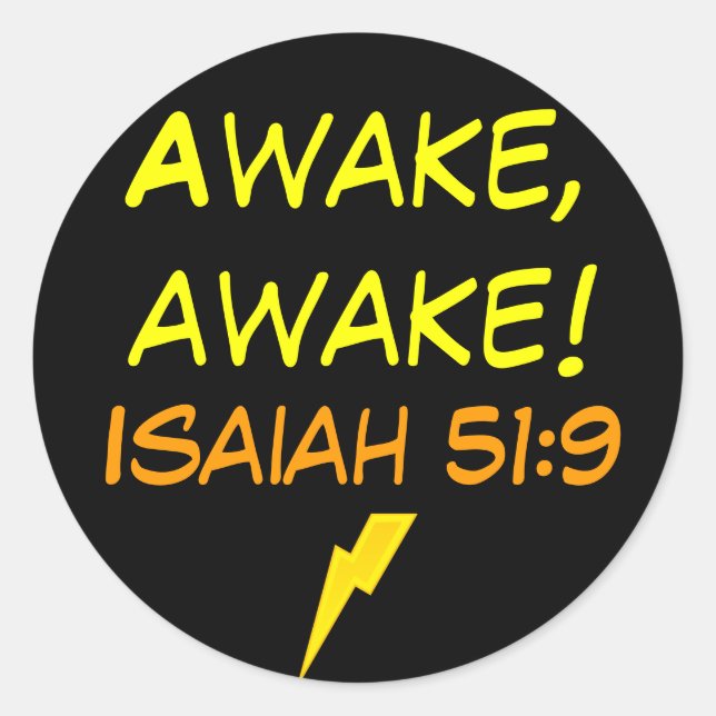 Isaiah 51:9 pegatinas (Anverso)