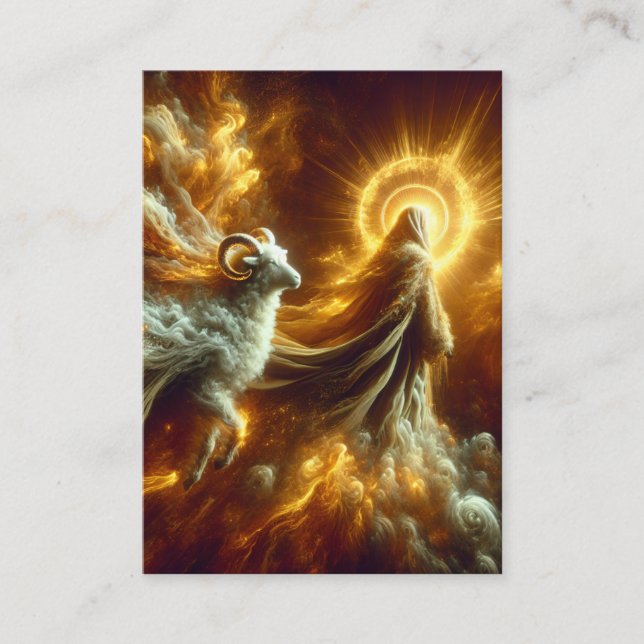 Isaiah 53:6-7 Tarjetas KJV - Cordero al matadero (Anverso)