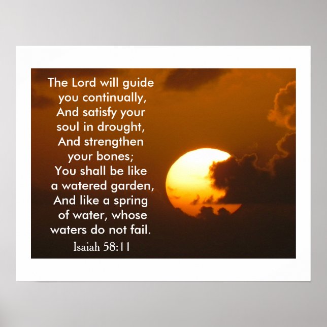 Isaiah 58:11 - poster de arte (Frente)