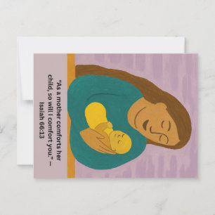 Isaiah 66:13 Tarjeta postal para madres y bebés qu