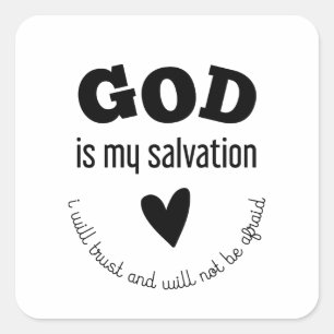Isaías 12:2 Dios es mi Salvación Calcomanía