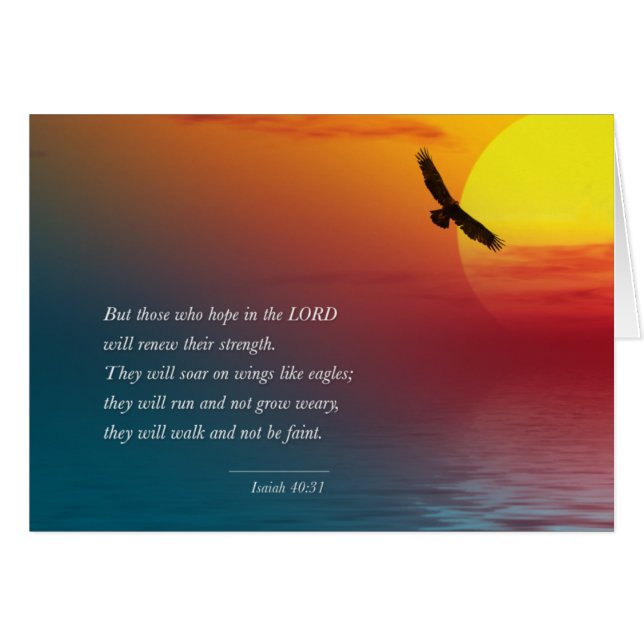 Isaías 40:31 Águila Elevada Coraje versículo Bibli (Anverso (Horizontal))