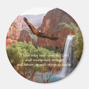 Isaías 40:31 Imán de la Escultura - Alas como águi