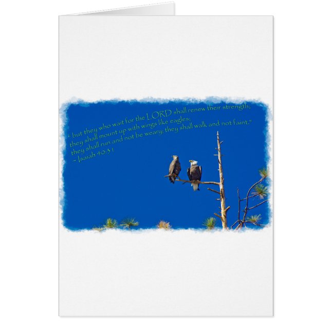 Isaías 40:31 sobre blanco (Frente)