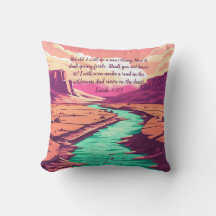 Isaías 43:19 Almohada de lanzamiento Río Desierto