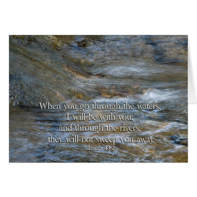 Isaías 43:2 Cuando pases por las aguas (Anverso (Horizontal))