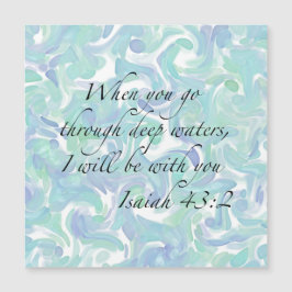 Isaías 43:2 Cuando vayas... tarjeta magnética