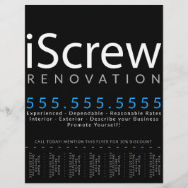 iScrew. Carpintero Contratista Constructor Hoja de