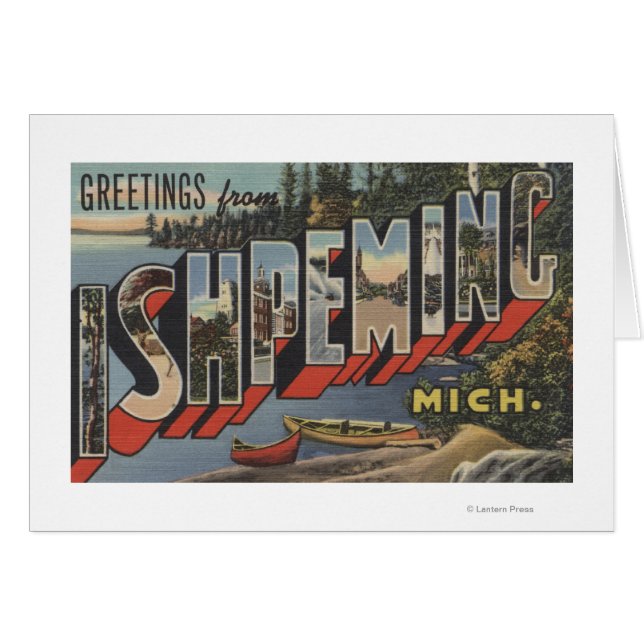 Ishpeming, Michigan - Escenas de letras grandes (Anverso (Horizontal))