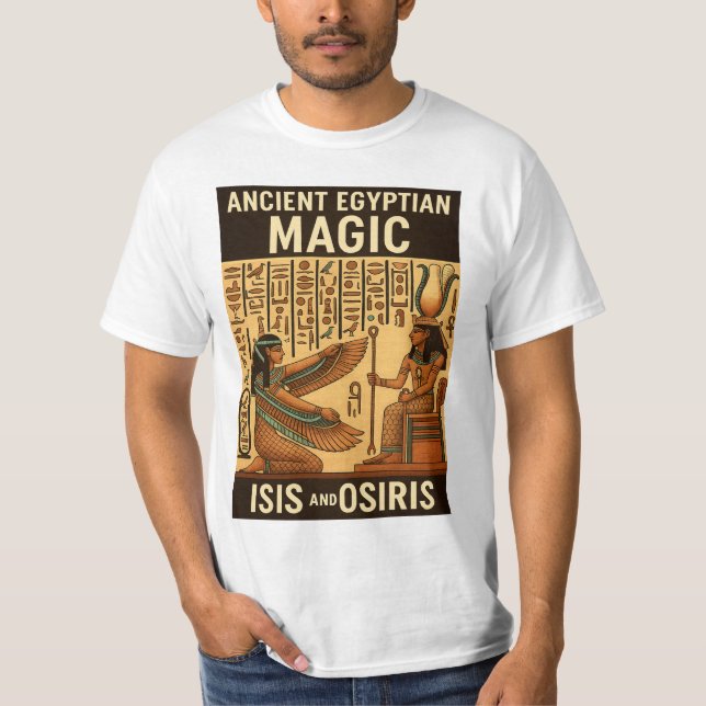 Isis y Osiris Arte Egipcio - Camiseta Espiritual (Anverso)