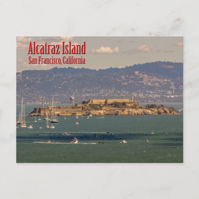 Isla Alcatraz San Francisco, postal de California (Anverso)