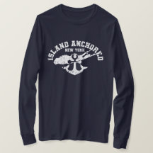 ISLA ANCLADA - Camiseta azul de la marina