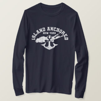 ISLA ANCLADA - Camiseta azul de la marina