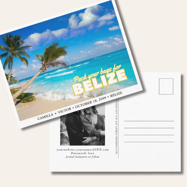 Isla Boda de Belice salva la postal de fecha (Belize Wedding)