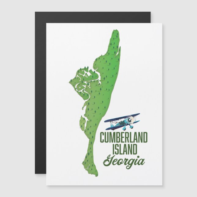 Isla Cumberland Mapa de Georgia (Anverso/Reverso)