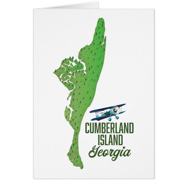Isla Cumberland Mapa de Georgia (Frente)
