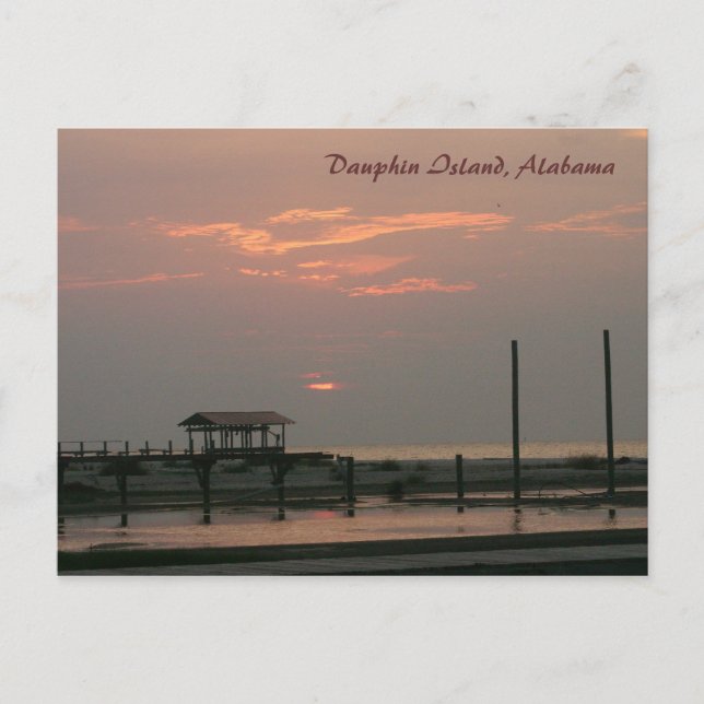 Isla Dauphin, postal de Alabama (Anverso)