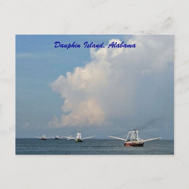 Isla Dauphin, postal de Alabama (Anverso)