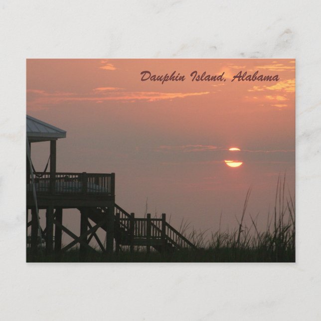 Isla Dauphin, postal de Alabama (Anverso)