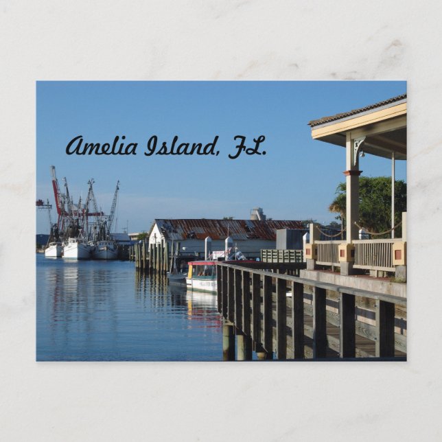 Isla de Amelia, postal de FL (Anverso)