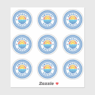 Isla de Amorgos, Grecia Pegatina de paquetes múlti