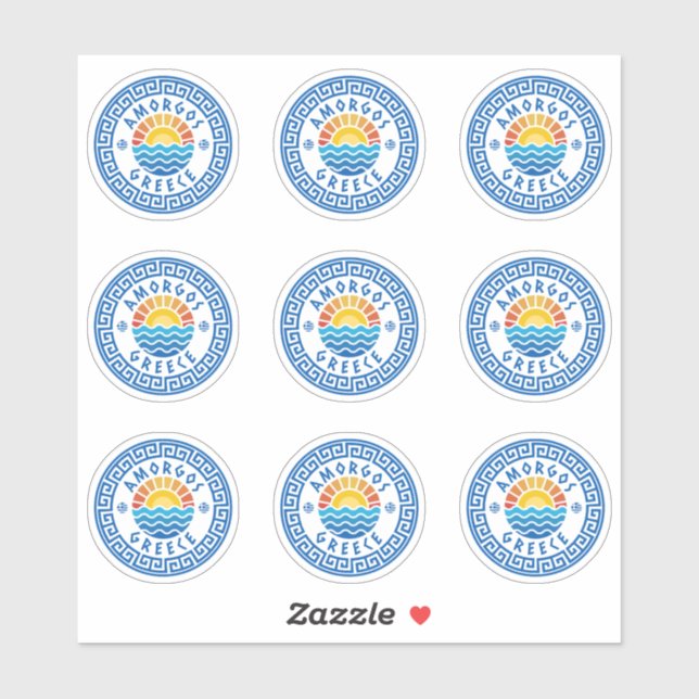 Isla de Amorgos, Grecia Pegatina de paquetes múlti (Hoja)